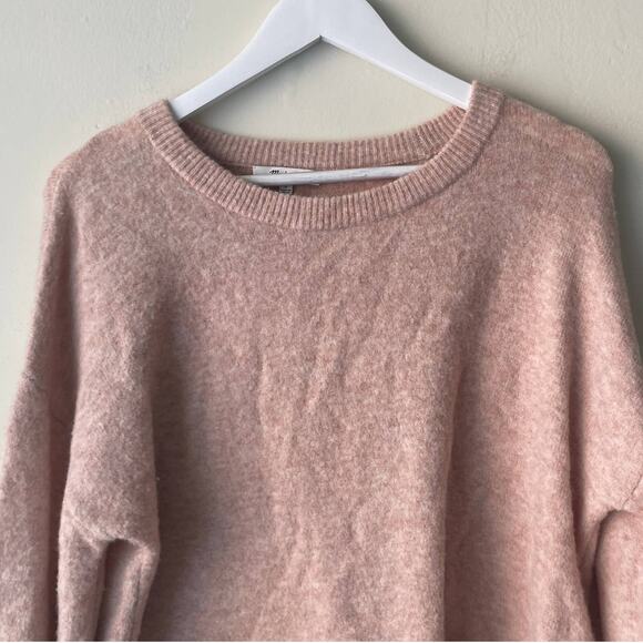 Madewell Plush / Tan Crewneck Long bell Sleeve Sweater - Size S - Picture 6 of 8